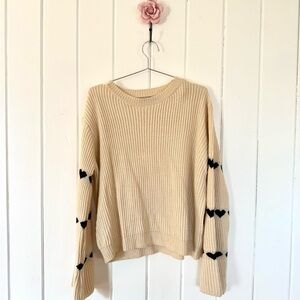 SHEIN Cream Knit Sweater EUC sz 8/10